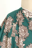 Teal Mums Floral Woven - Marcy Tilton Fabrics