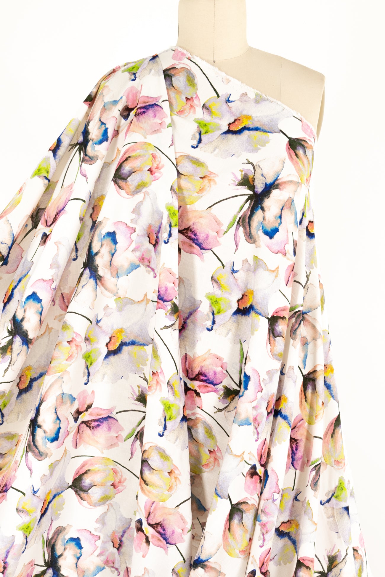 Turner Watercolor Floral Rayon Woven - Marcy Tilton Fabrics