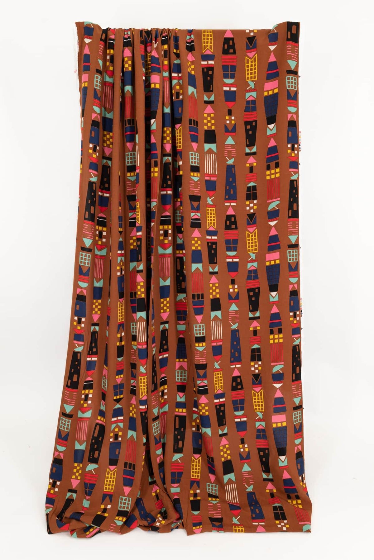 Urban Totems Rayon Woven - Marcy Tilton Fabrics
