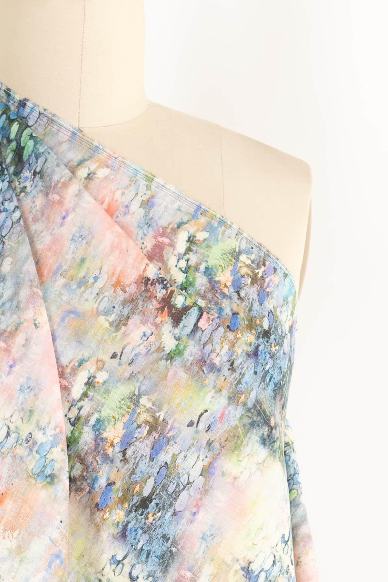 Waterlilies Linen Woven - Marcy Tilton Fabrics