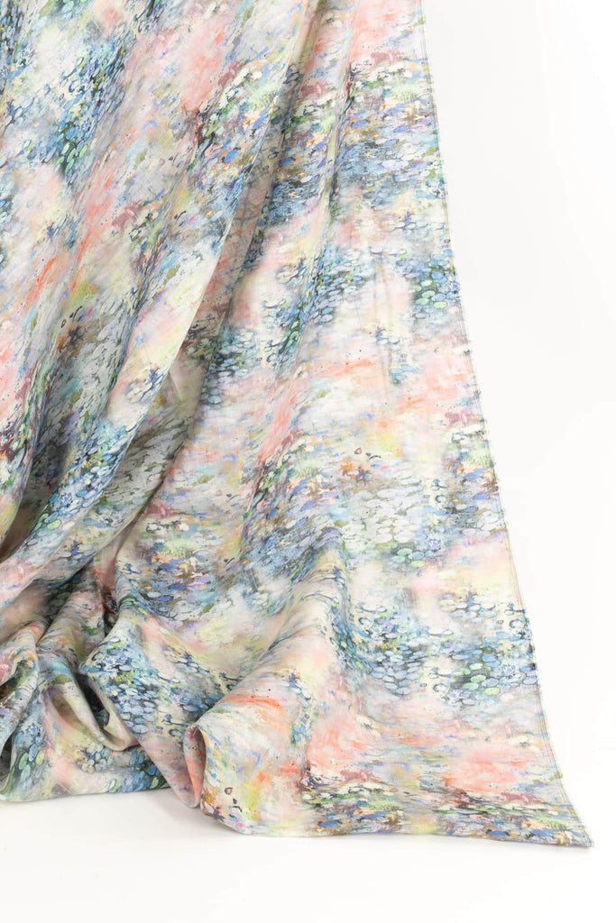 Waterlilies Linen Woven - Marcy Tilton Fabrics