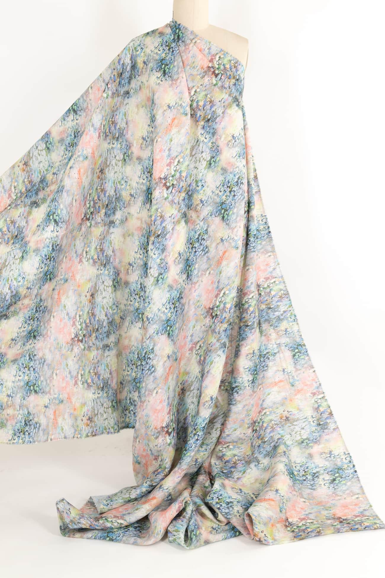 Waterlilies Linen Woven - Marcy Tilton Fabrics