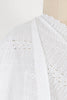 White Geometric Cotton Eyelet Woven - Marcy Tilton Fabrics